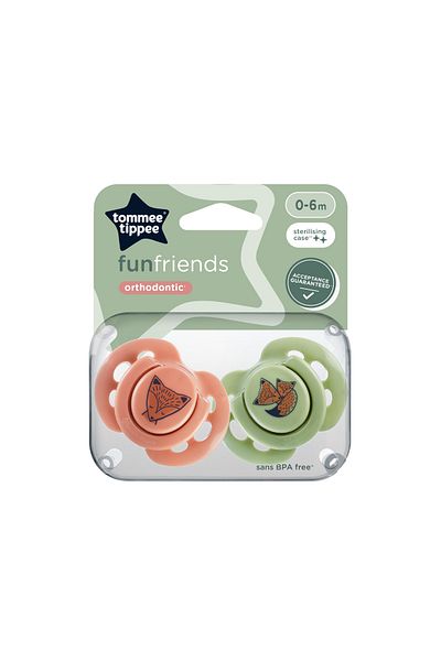 tommee tippee Fun Style Soother, Pack of 2,  (0-6 months) - Mix
