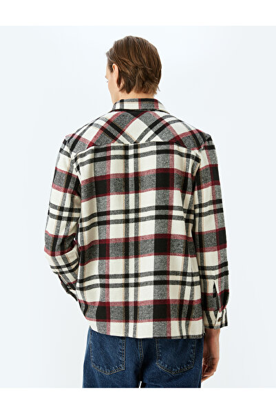 Koton Μακρυμάνικο κανονικό καρό πουκάμισο ξυλοκόπο με κουμπιά