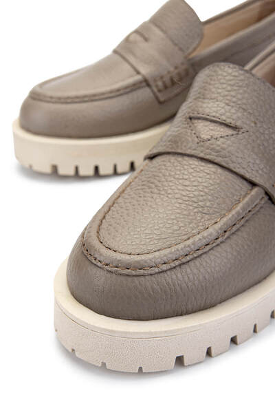 Tamer Tanca Kadın Hakiki Deri Vizon Floter Loafer Ayakkabı