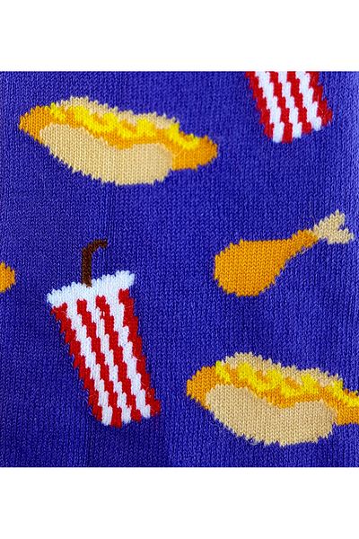 daphne studio Taco Fastfood - Fish Pink Purple Women's Socks Patterned Unisex Socket Below Knee