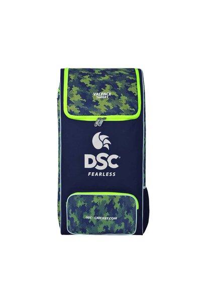 DSC حقيبة كريكيت من Valence Target (أسود/أخضر بحري) | مساحة تخزين واسعة ومتين...