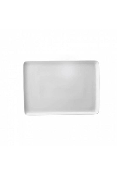Kütahya Porselen White 6-Piece Tan 30X22 Rectangular Serving-Dressing Plate