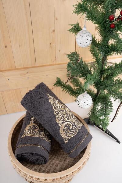 Baveno 100% бавовна, подвійний, 50x90 см, новорічний вишитий рушник і набір рушників