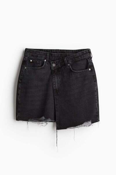 H&M Wrapover-waist denim skirt