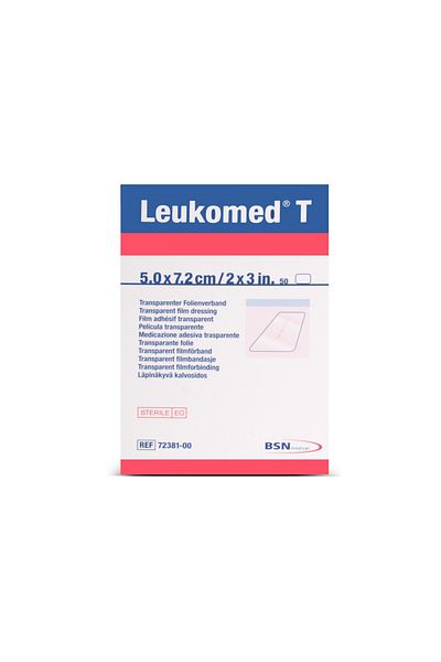 BSN غطاء جرح فيلم شفاف من Leukomed T مقاس 5 سم × 7.2 سم 50 قطعة