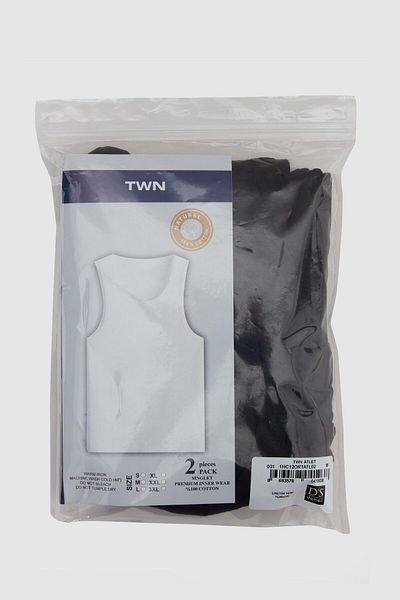 Twn ملابس داخلية سوداء اللون قابلة للتنفس وممتصة للعرق مصنوعة من القطن بنسبة 100% مكونة من 4 قطع