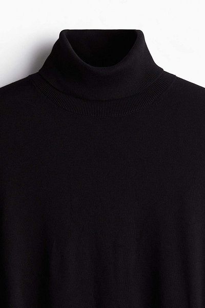 H&M Slim Fit Fine-knit polo-neck jumper