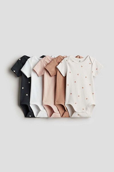 H&M 5-pack cotton bodysuits
