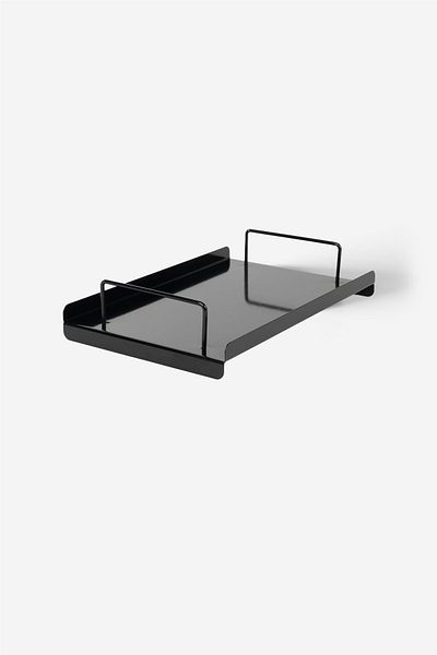 Rarart Concept Stylish Black Metal Tray - Presentation Decorative - Favorite