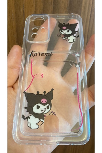 Newon حافظة هاتف REALME C21Y/C25Y مطبوعة وشفافة مع حامل بطاقة