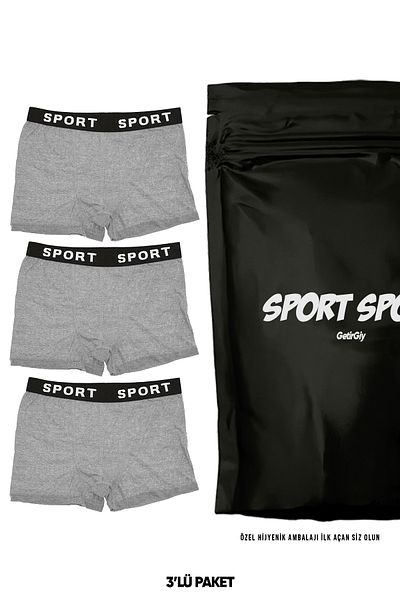 ARMİLLİA DİMODA Ανδρικό οικονομικό πακέτο Lycra Sport Slim Fit Boxer 3 τεμαχίων