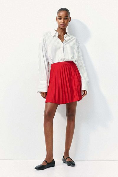 H&M Pleated jersey skirt