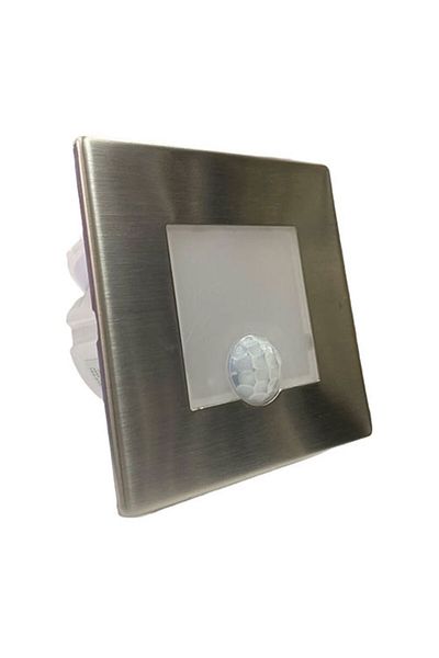Cata 1.5w White Square Sensor Corridor Stair Luminaire (SATIN CASE)