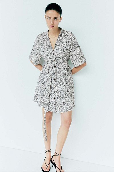 H&M Tie-belt shirt dress