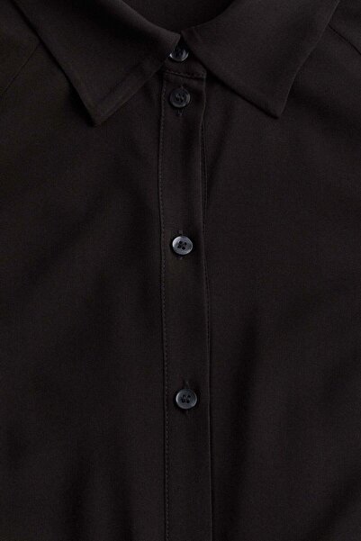 H&M فستان قميص بأكمام منفوخة