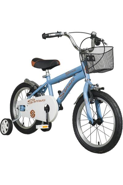 Serraro 16 Jant Çocuk Bisiklet iyeni sezon Mavi Ve Kahve Kılasik Çamurluk Ve ...