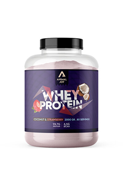 Animal Joy Whey Protein Tozu 2000 gr 80 Servis Hindistan Cevizi & Çilek Aromalı