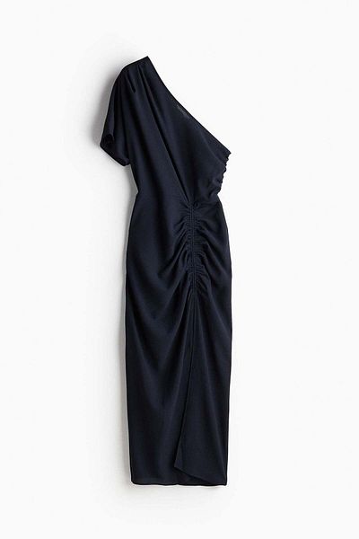 H&M Draped one-shoulder dress
