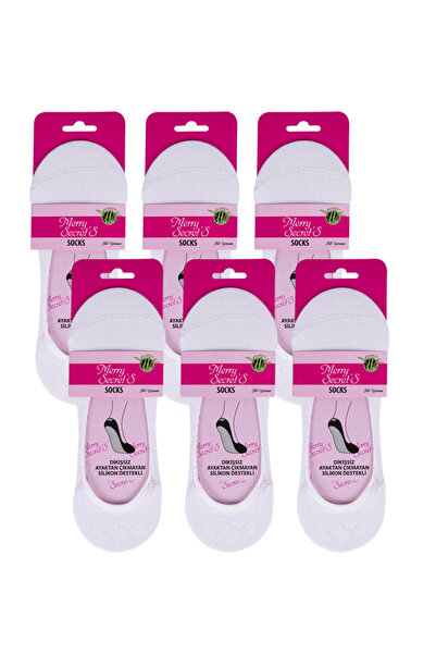 Merry Secret's Дамски модални силиконови безшевни чорапи за балерини от 6 пакета