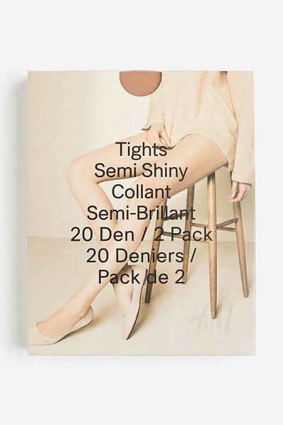 H&M 2-pack tights, 20 denier