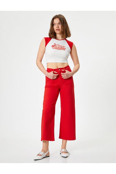 Koton High Waist Wide Leg Jeans - Sandra Jeans