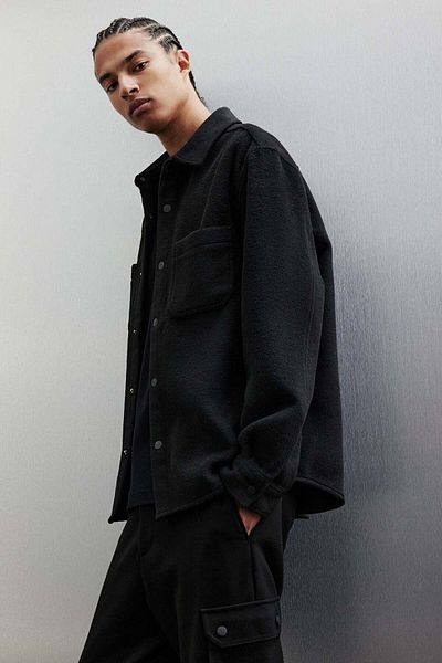 H&M Regular Fit Felted overshirt
