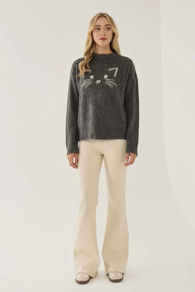 Hiccup Pulover din tricot cu model Kitten