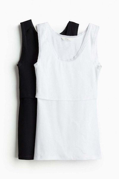 H&M MAMA 2-pack nursing vest tops