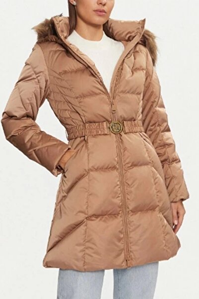 Guess NEW OLGA MEDIUM REAL Kadın Kahverengi Mont W4BL40WEX52-G1DQ