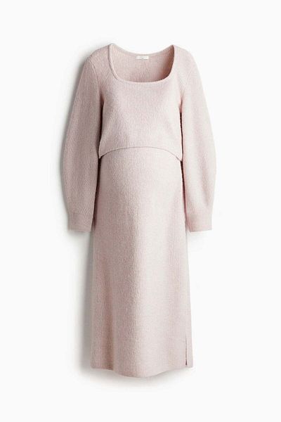 H&M MAMA 2-piece rib-knit set