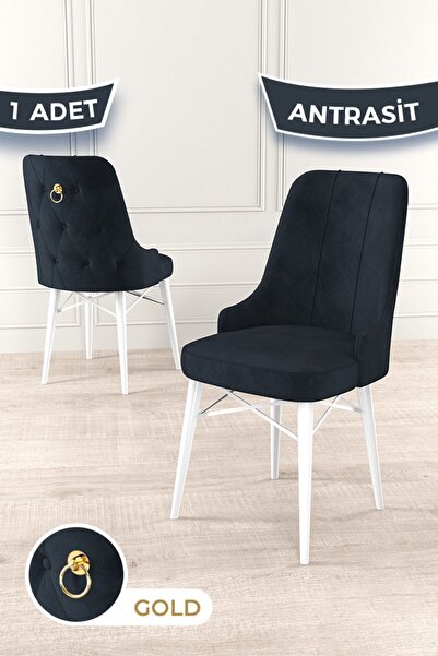 Canisa Concept Pare Serisi, 1.sınıf Babyface Kumaş, Antrasit Sandalye, Beyaz ...