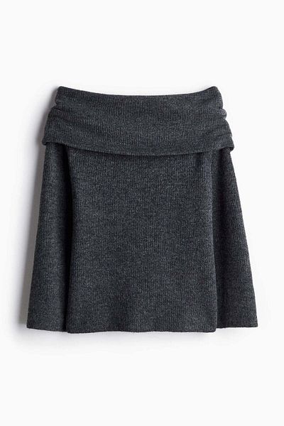 H&M Rib-knit off-the-shoulder jumper