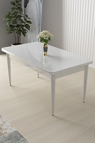 Canisa Concept Canisa Arp Serisi Sabit Beyaz Mutfak Masası