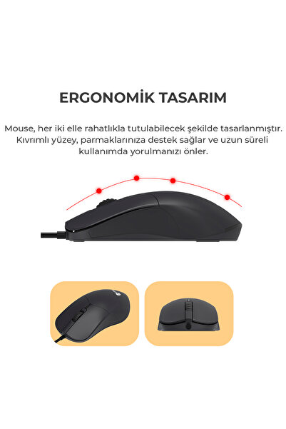 Lecoo Cm101 Usb Kablolu Türkçe Q Klavye & Mouse Set Siyah
