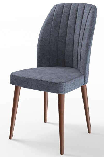 Canisa Concept Rio Serisi Bench'li Barok Ahşap Desenli Mdf Mutfak Masası 4 Füme Sandalye Takımı