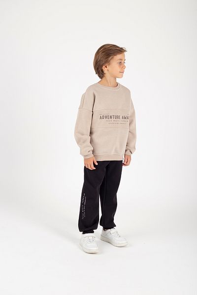 Favo Kids 6-9 Years Old Boys Jogger Tracksuit Set - Cotton, 3 String Sweatshirt, Printed Fv-16036
