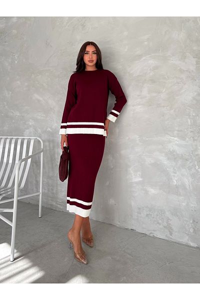 CLB COLLECTION Σετ τουνίκ γυναικεία πλεκτή φούστα