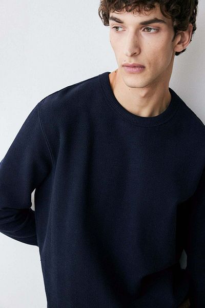 H&M Regular Fit Herringbone-patterned sweatshirt