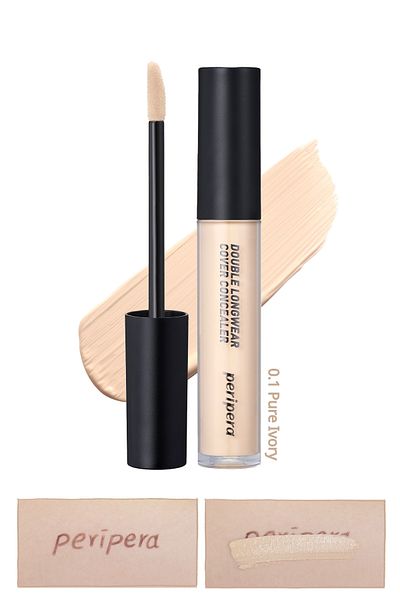 PERIPERA Peripera Double Longwear Cover Concealer No 01 Pure Ivory - Long-lasting concealer