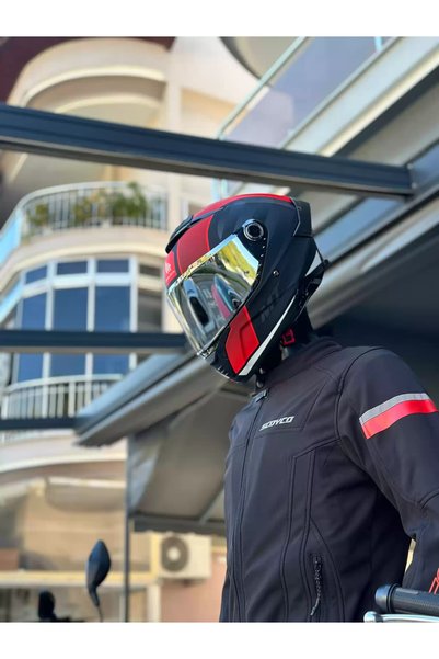 MT Kask Thunder 4 Sv Treads B5 Mat Full Face Şeffaf Vizörlüdür