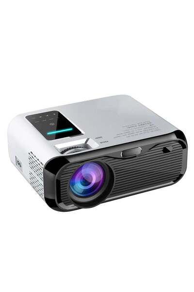 Genel Markalar E500S Görüntü Aktarımlı 1080P Ultra HD HDMI 150 inch Wifi 500 ANS Hoparlörlü Projeksiyon Cihazı