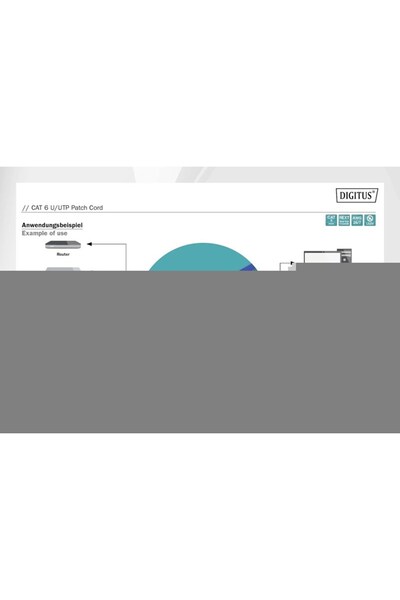 Digitus Patch Cable Cat6 Blue (1m)