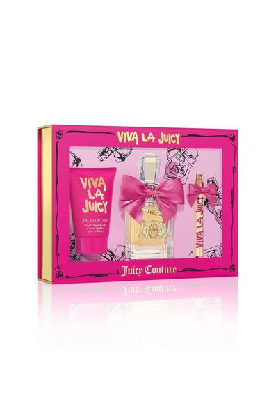 Juicy Couture Viva La Juicy EDP Kadın Parfüm 100ML + 10ML ve Vücut Kremi 125ML 3lü Set