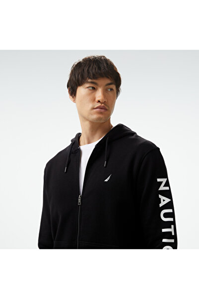 Nautica Erkek Siyah Standart Fit Sweatshirt