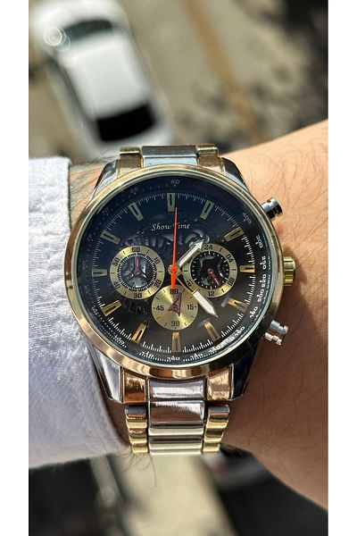 Show Time Stainless Steel Men's Wrist Watch