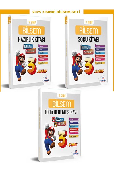 Kurul Yayıncılık 2025 3.sınıf Bilsem Seti 3 Kitap Konu Soru Deneme