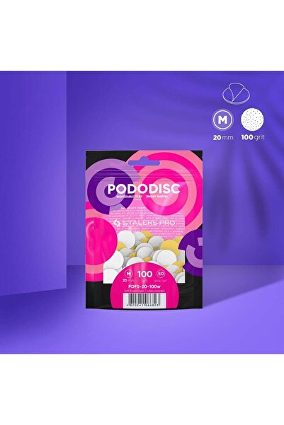 STALEKS PRO M Pedikür Disk İçin Yumuşak Tabanlı Yedek Beyaz Törpüler, 100 Gri...
