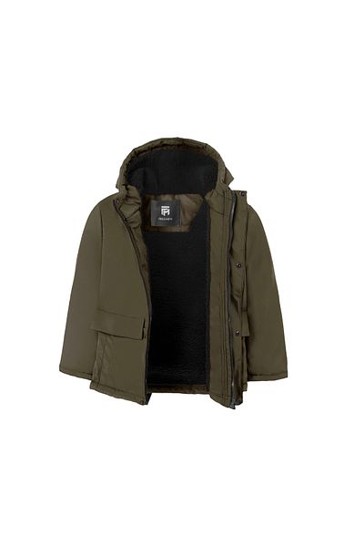 Staristan Khaki Girls' Coat - Waterproof and Windproof, Hooded, 3 Pocket Winter Parka