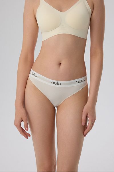 nulu Women's Skin Thong Nulu Written Seamless Panties