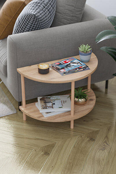 EGEMODÜLER Ahşap Sehpa Koltuk Sehpası Yan Sehpa Servis Sehpası Çok Amaçlı Komodin